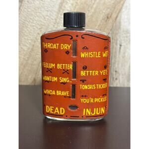 Vintage Fire-Water Native American Leather over Glass Flask Park Rapids Minn